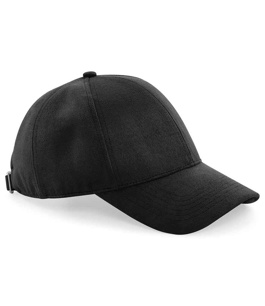Beechfield Faux Suede 6 Panel Cap | Black
