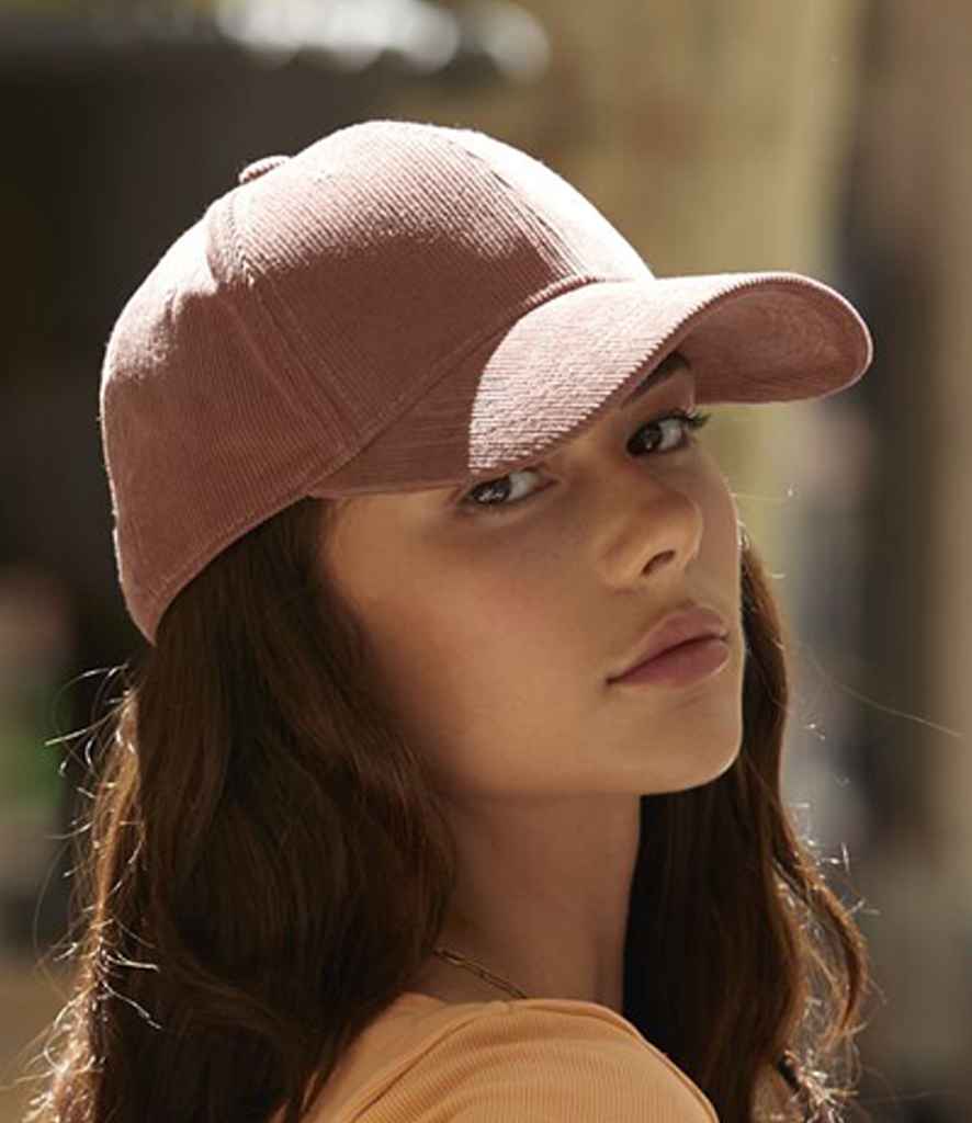Beechfield EarthAware® Organic Cord Baseball Cap | Redwood