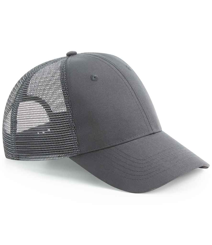 Beechfield Recycled 6 Panel Snapback Trucker Cap | Graphite Grey