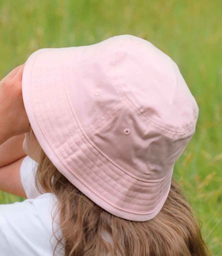 Beechfield Kids Organic Cotton Bucket Hat | Powder Pink