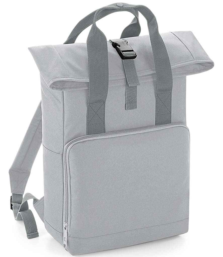 BagBase Recycled Twin Handle Roll-Top Backpack | Light Grey