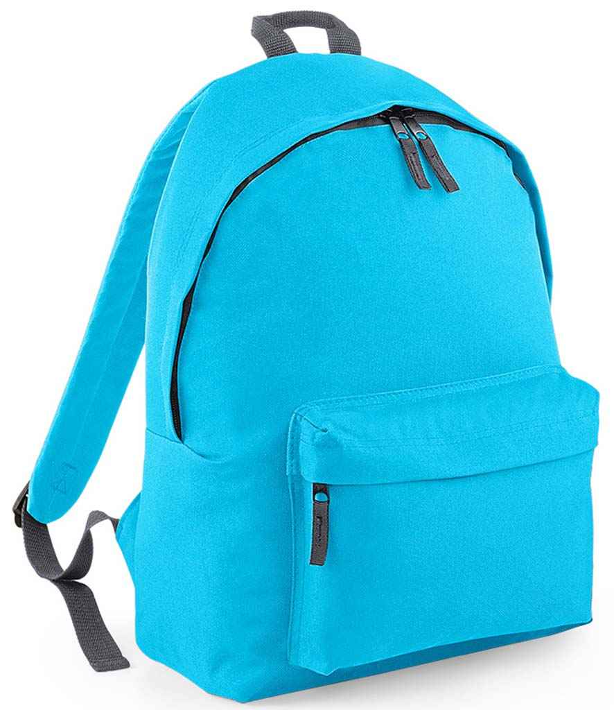 BagBase Original Fashion Backpack | Surf Blue/Graphite Grey
