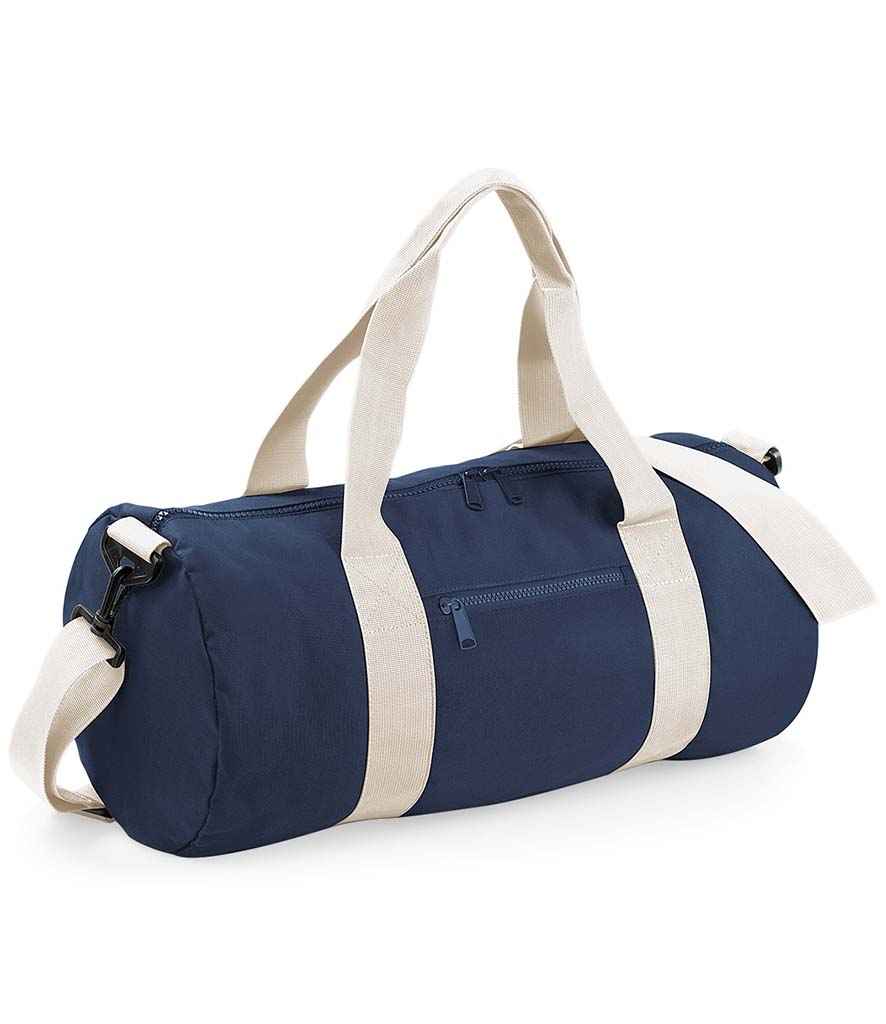BagBase Original Barrel Bag | French Navy/Off White
