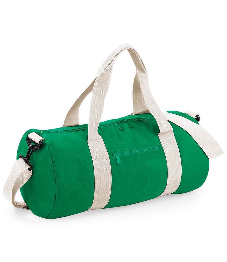 BagBase Original Barrel Bag | Kelly Green/Off White
