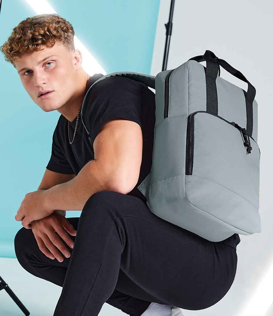 BagBase Recycled Twin Handle Cooler Backpack | Pure Grey