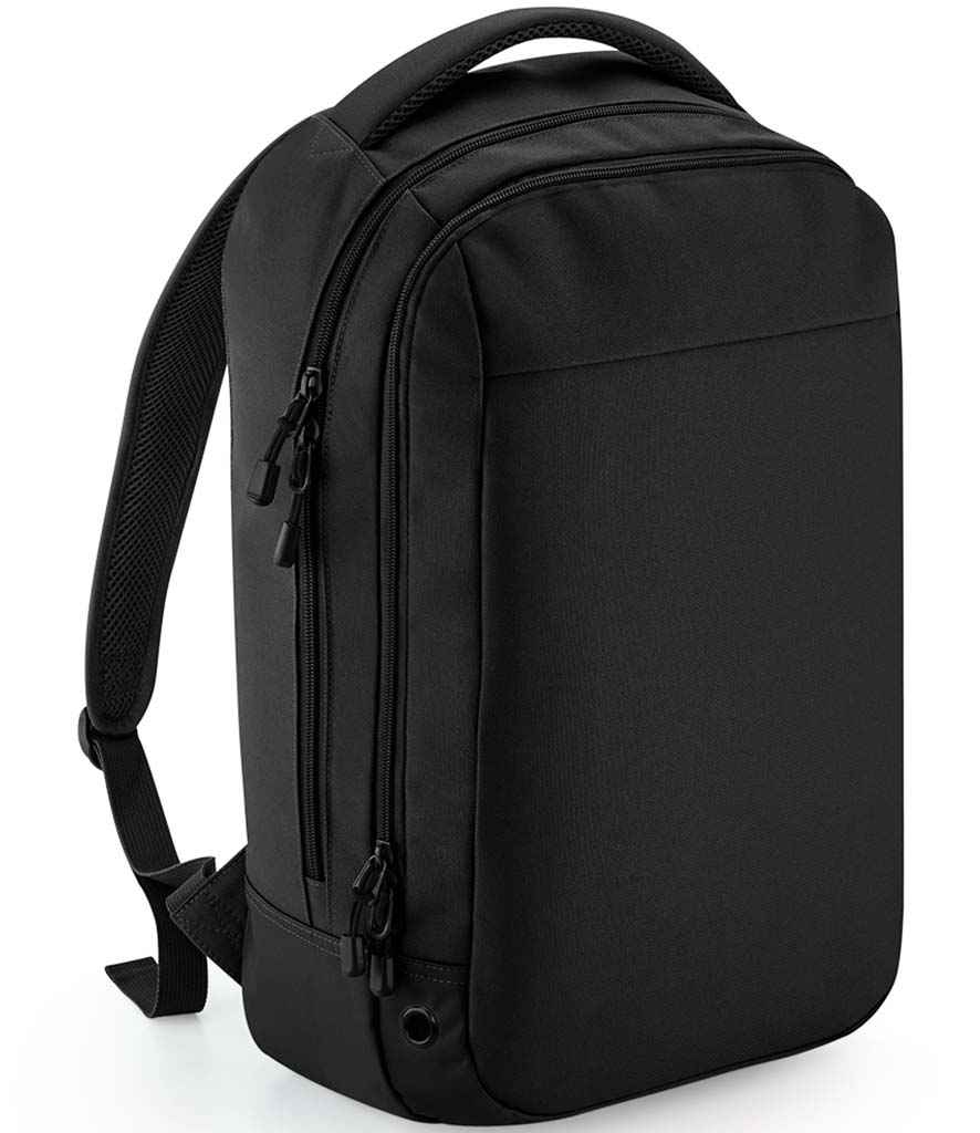 BagBase Athleisure Sports Backpack | Black/Black