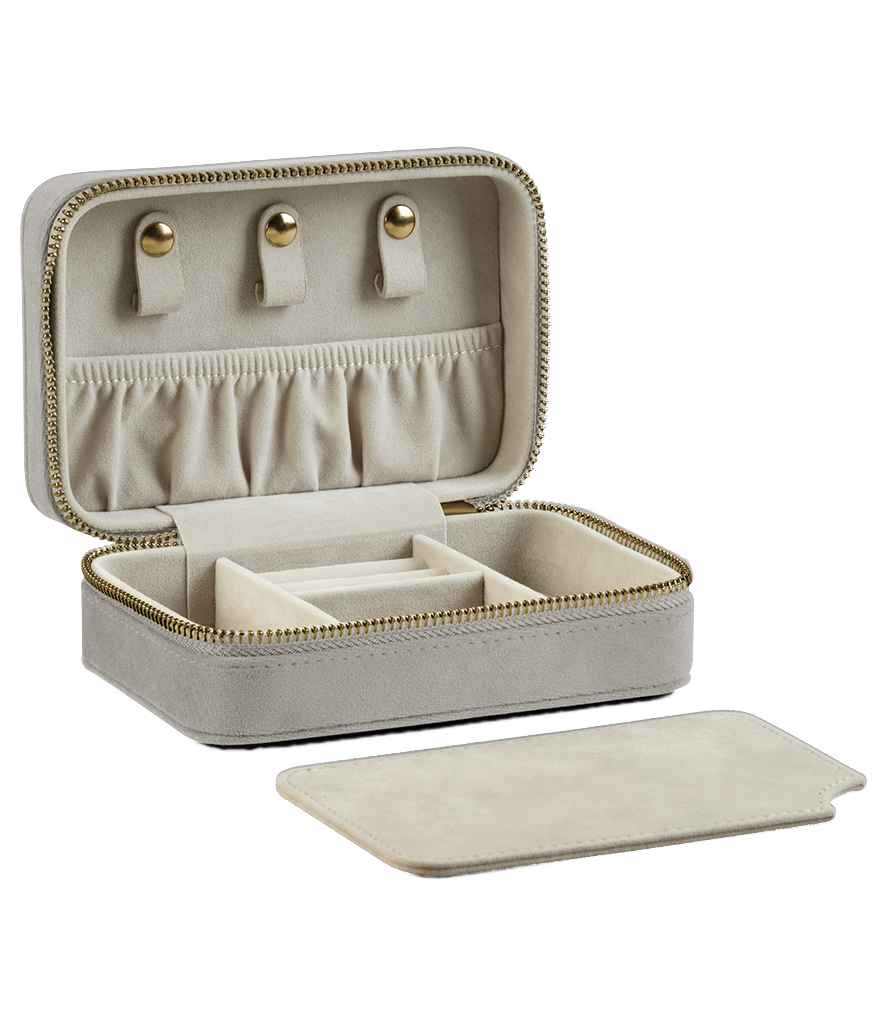 BagBase Velvet Travel Jewellery Box | Moonstone
