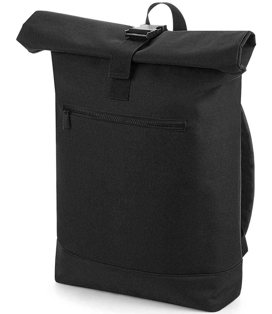 BagBase Roll-Top Backpack | Black