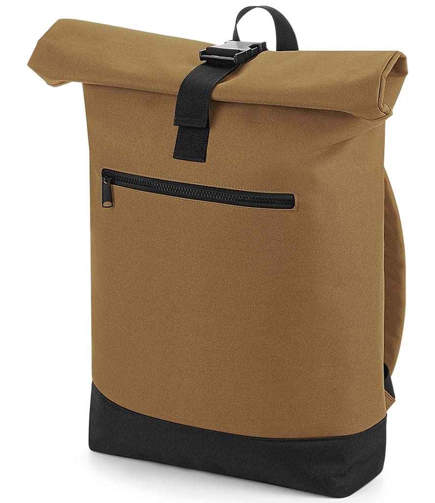 BagBase Roll-Top Backpack | Caramel