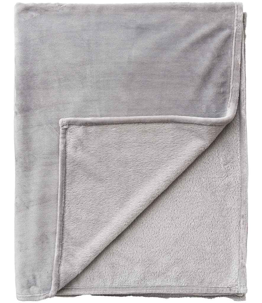 Brand Lab Large Plush Fleece Blanket | Silver Grey