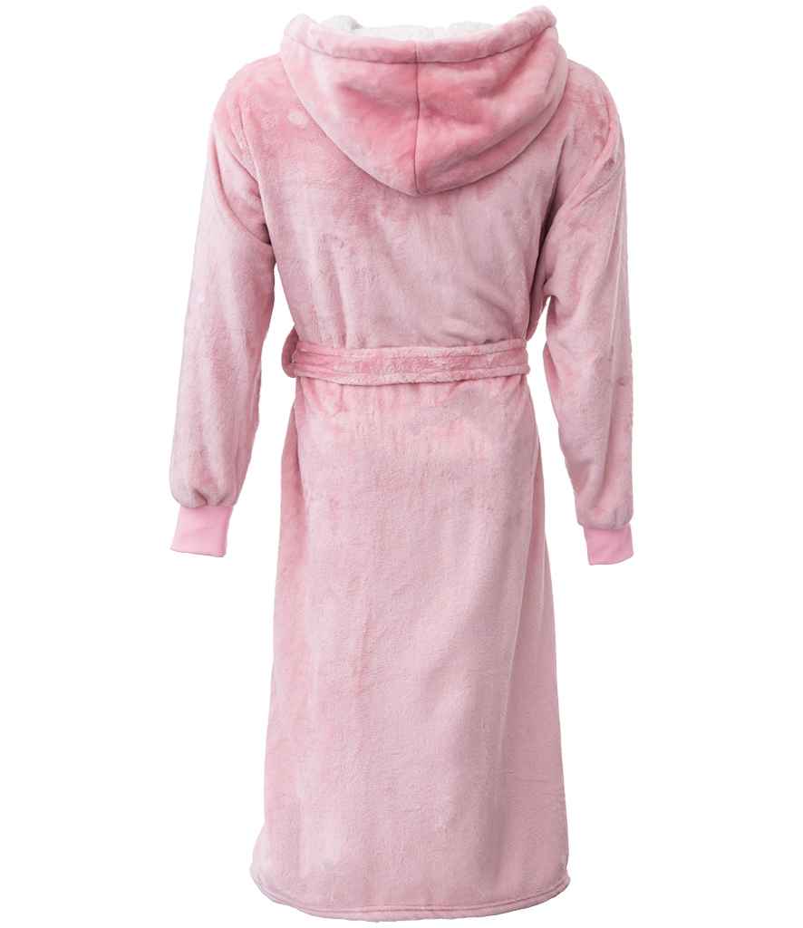 Brand Lab Unisex Hooded Cuffed Robe | Blush Pink