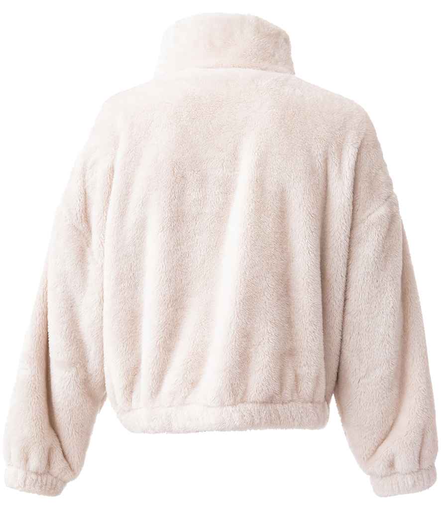 Brand Lab Ladies Fluffy 1/4 Zip Fleece | Natural