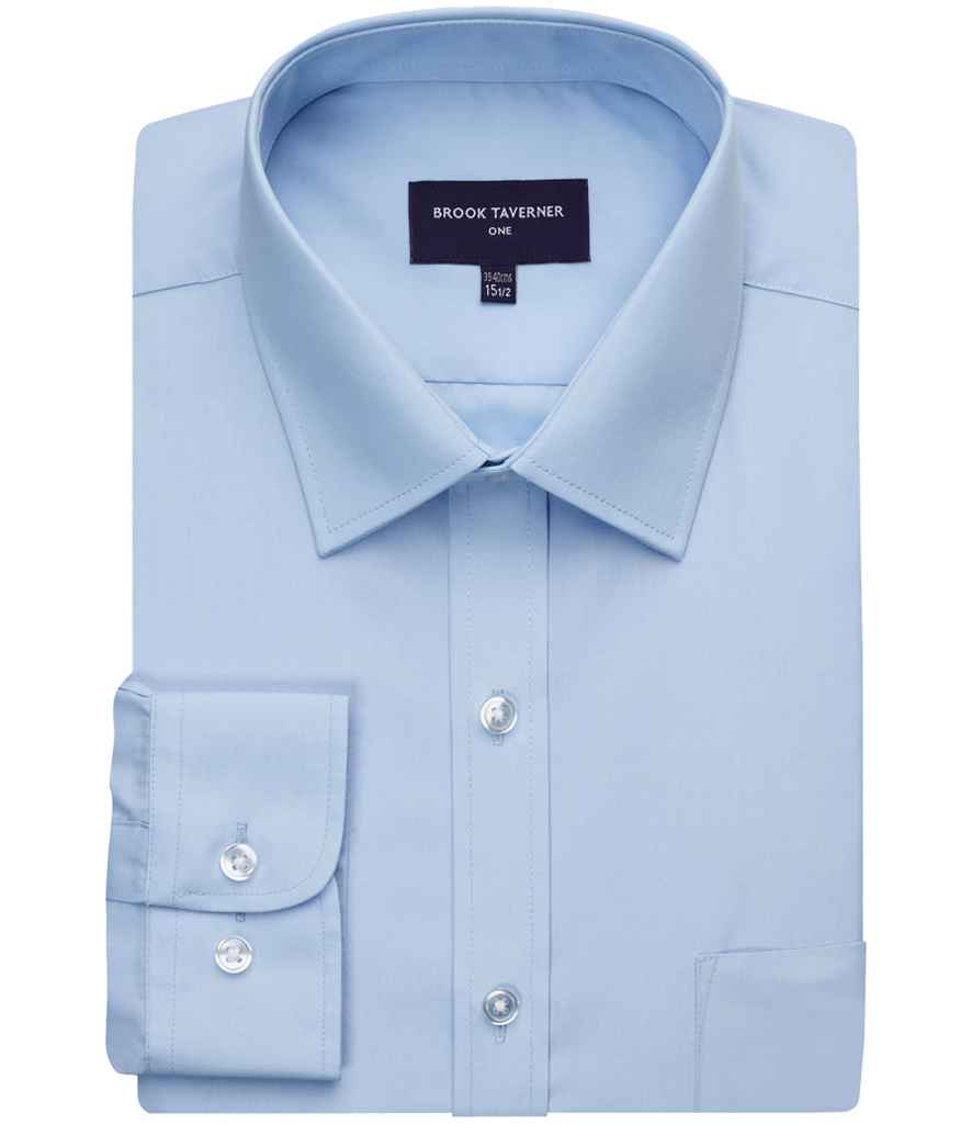 Brook Taverner Juno Long Sleeve Poplin Shirt | Sky Blue