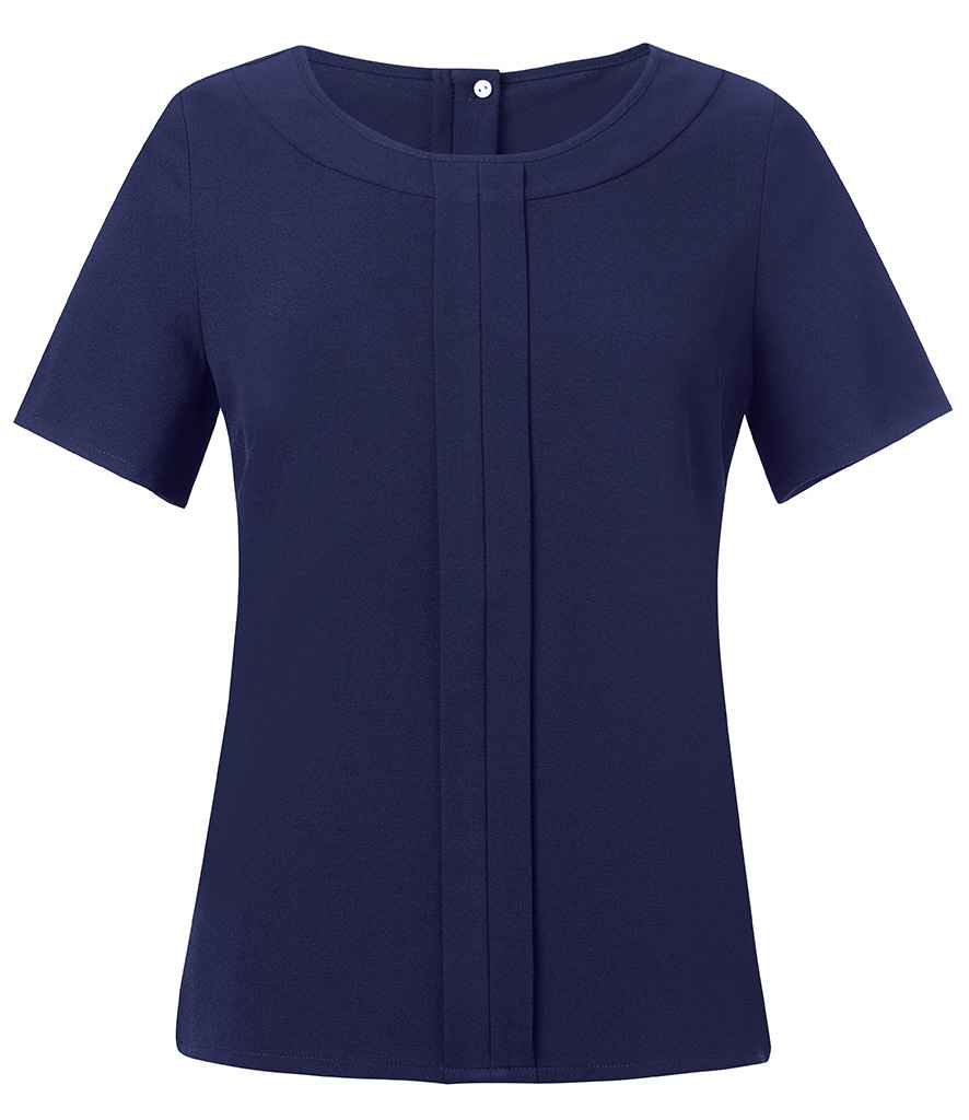 Brook Taverner Ladies Verona Short Sleeve Shirt | Navy