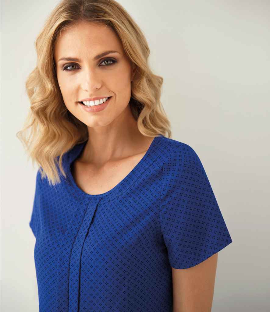 Brook Taverner Ladies Verona Short Sleeve Shirt | Royal Blue