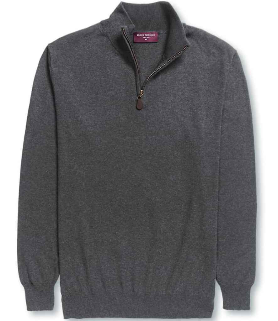 Brook Taverner Dallas 1/4 Zip Jumper | Charcoal