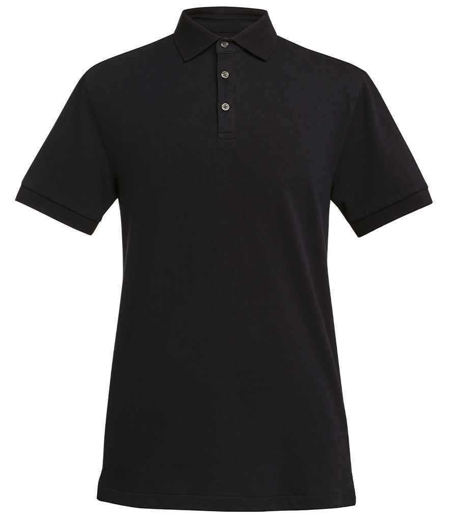 Brook Taverner Hampton Premium Cotton Polo Shirt | Black