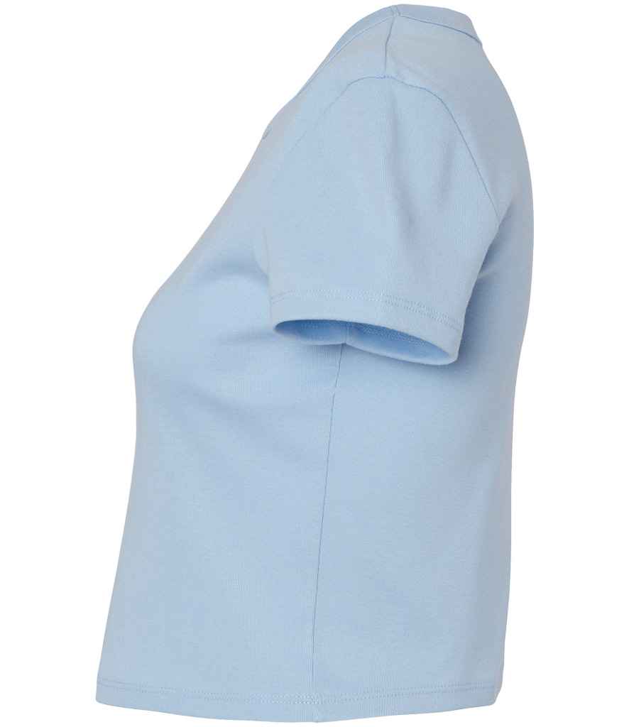 Bella Ladies Micro Rib Baby T-Shirt | Solid Baby Blue Blend