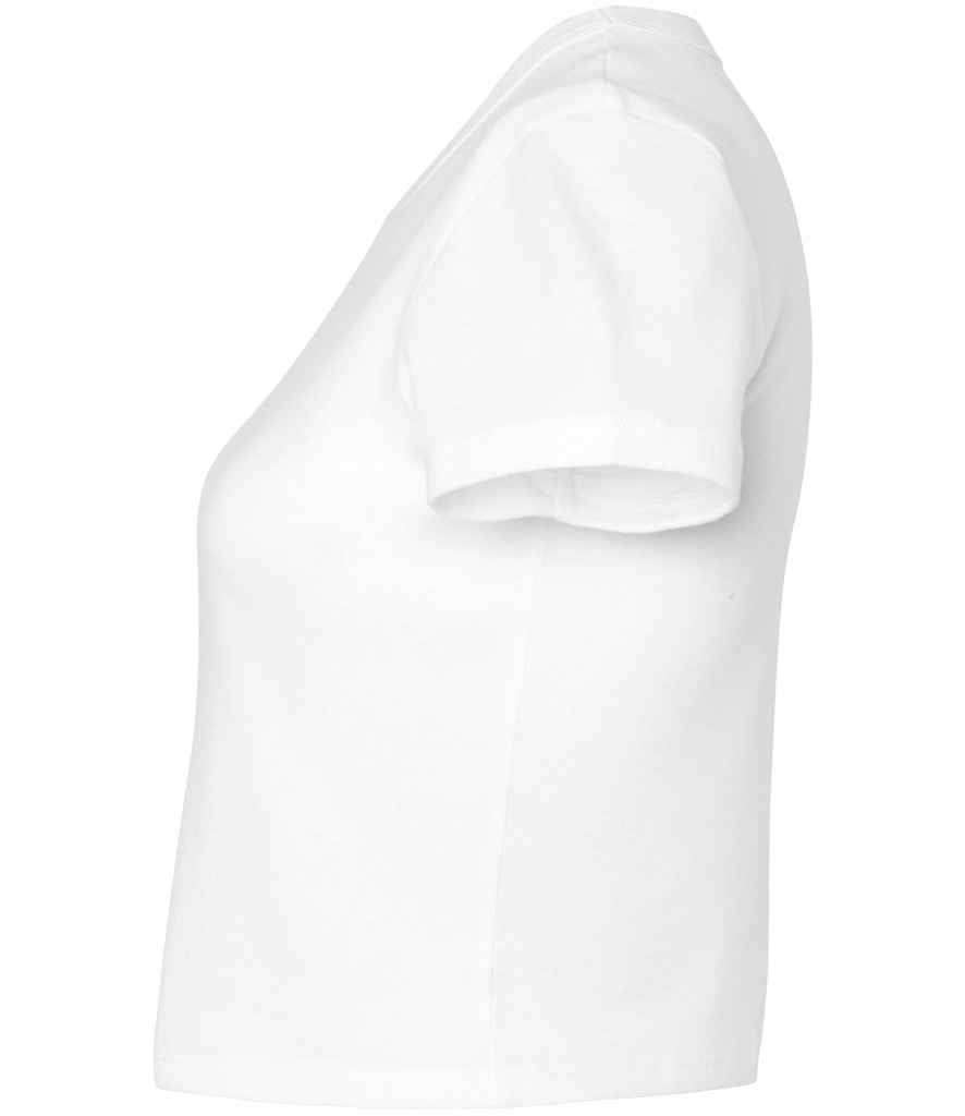 Bella Ladies Micro Rib Baby T-Shirt | Solid White Blend