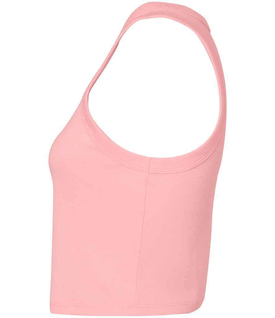 Bella Ladies Micro Rib Racer Tank Top | Solid Pink Blend