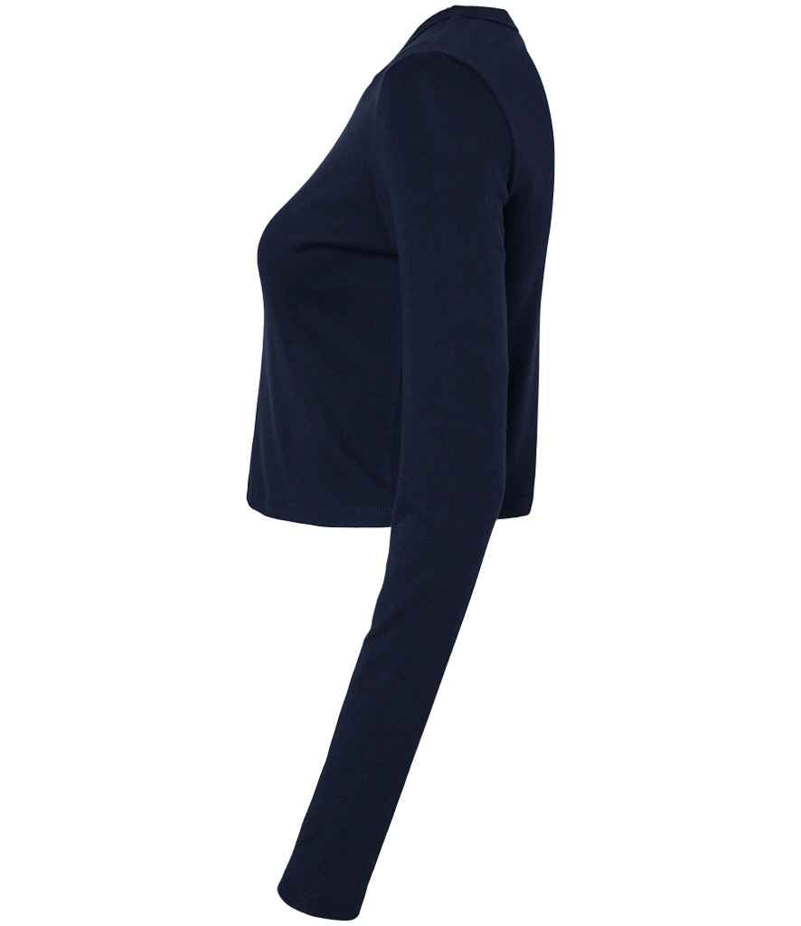 Bella Micro Rib Long Sleeve Baby T-Shirt | Solid Navy Blend