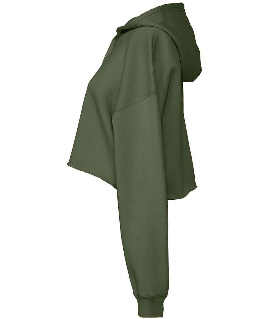 Bella Ladies Cropped Hoodie | Military Green