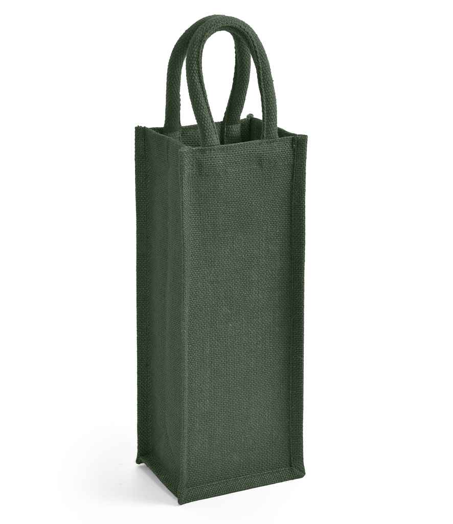 Brand Lab Jute Bottle Bag | Forest Green
