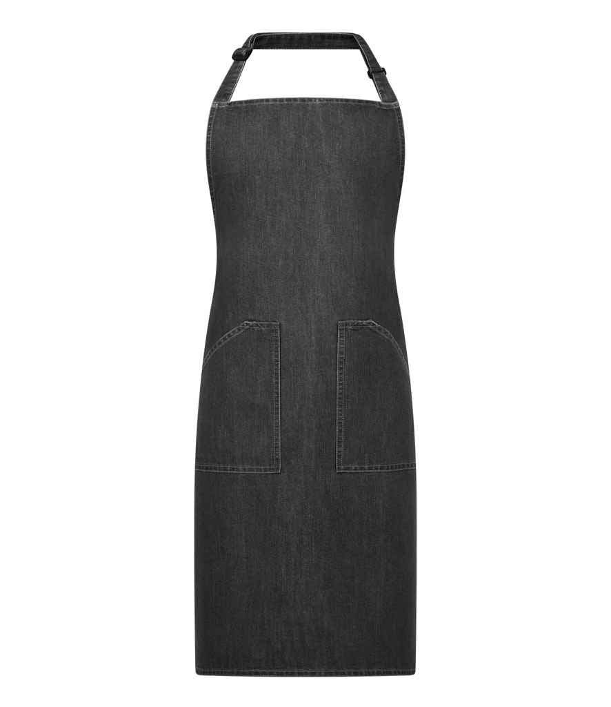 Brand Lab Denim Adjustable Bib Pocket Apron | Grey Denim