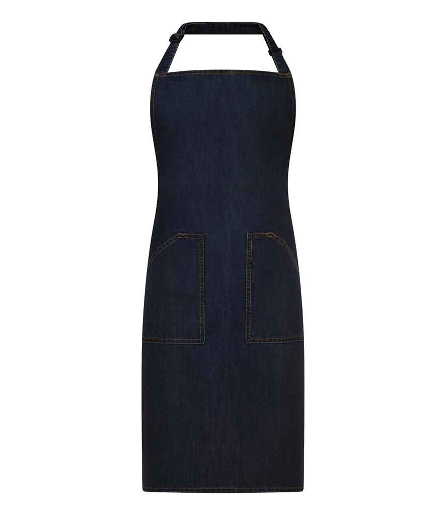 Brand Lab Denim Adjustable Bib Pocket Apron | Indigo Denim