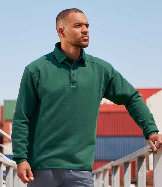 Russell Heavy Duty Collar Sweatshirt | Bottle Green