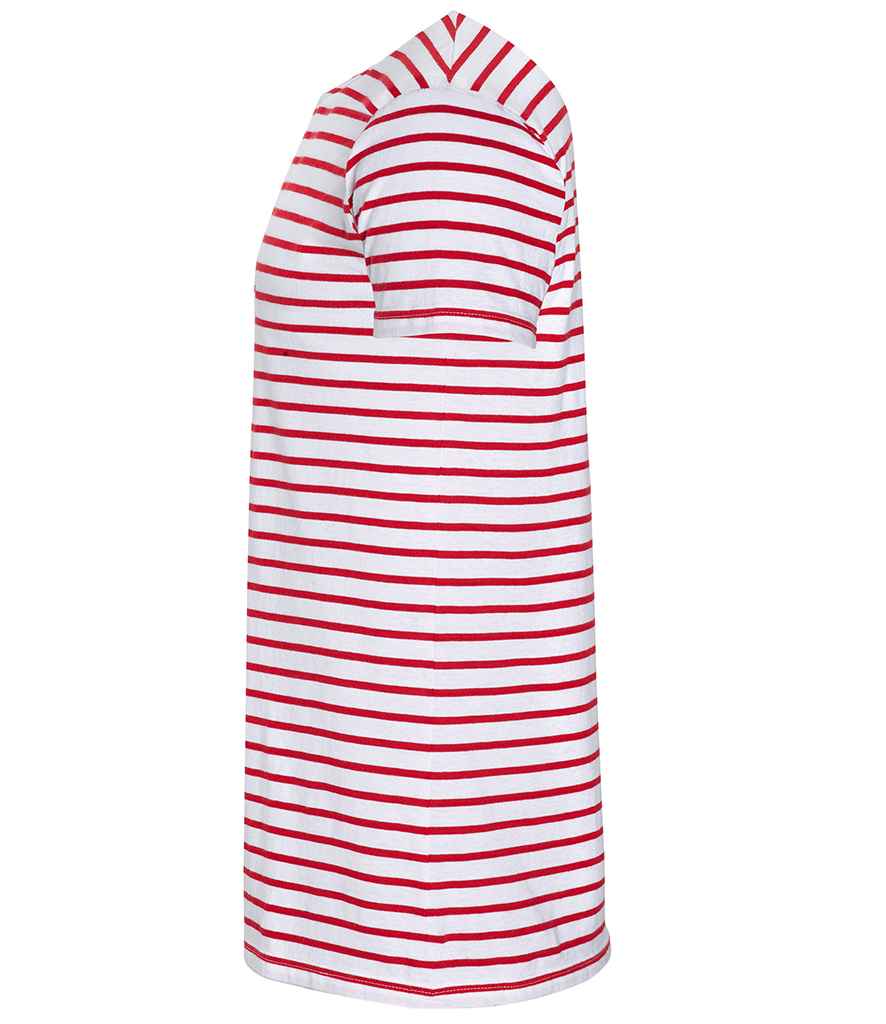 SOL'S Miles Striped T-Shirt | White/Red