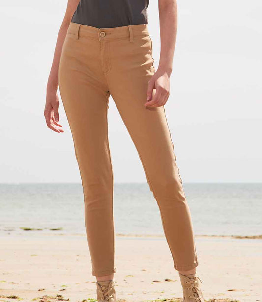 SOL'S Ladies Jules Chino Trousers | Chestnut