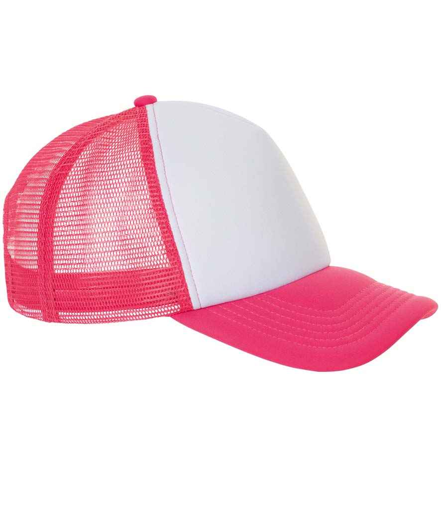 SOL'S Bubble Contrast Cap | White/Neon Coral