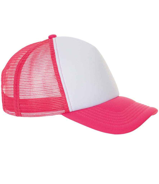 SOL'S Bubble Contrast Cap | White/Neon Coral