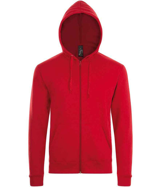 SOL'S Stone Zip Hooded Sweatshirt | Red