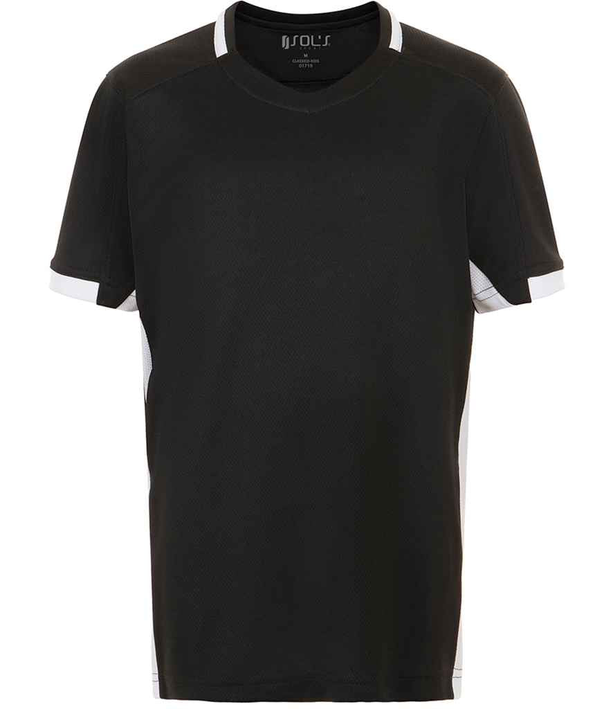 SOL'S Kids Classico Contrast T-Shirt | Black/White