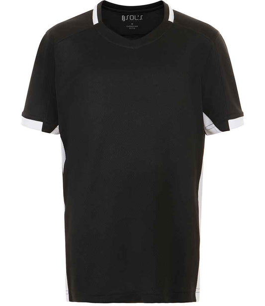 SOL'S Kids Classico Contrast T-Shirt | Black/White