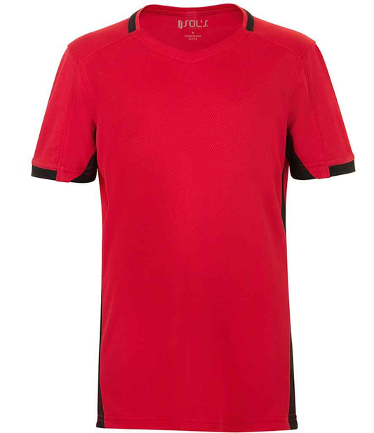 SOL'S Kids Classico Contrast T-Shirt | Red/Black