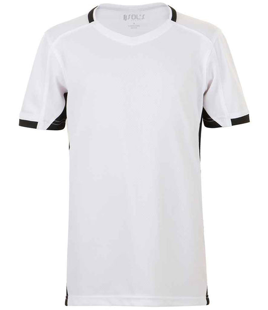 SOL'S Kids Classico Contrast T-Shirt | White/Black