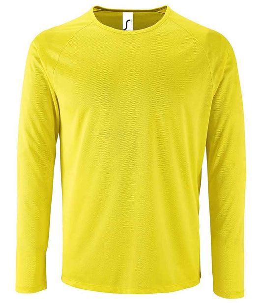 SOL'S Sporty Long Sleeve Performance T-Shirt | Neon Yellow