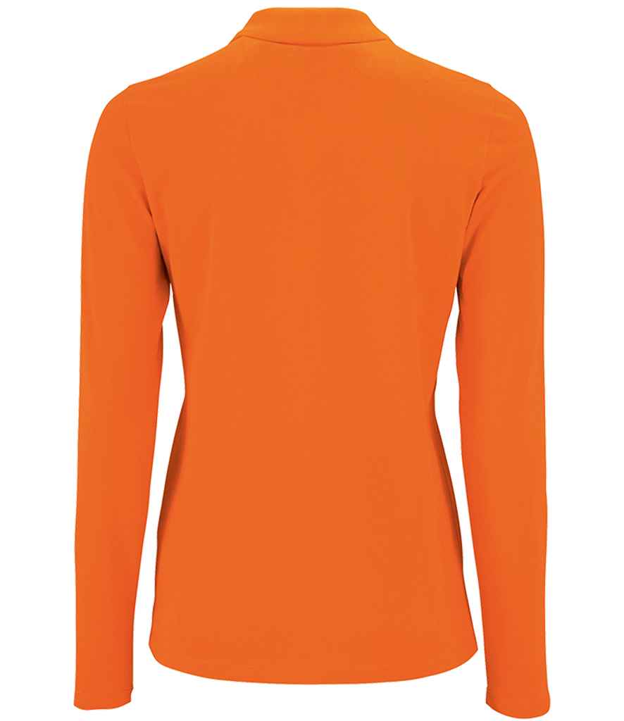 SOL'S Ladies Perfect Long Sleeve Piqué Polo Shirt | Orange