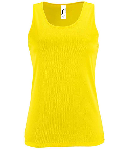 SOL'S Ladies Sporty Performance Tank Top | Neon Yellow