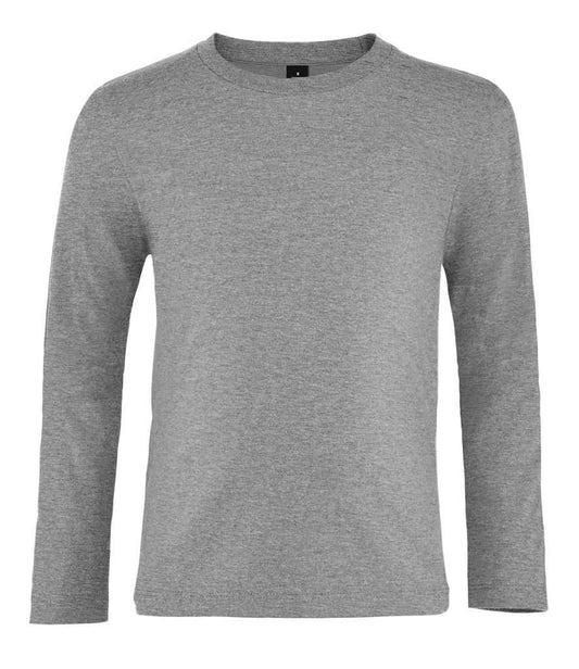SOL'S Kids Imperial Long Sleeve T-Shirt | Grey Marl