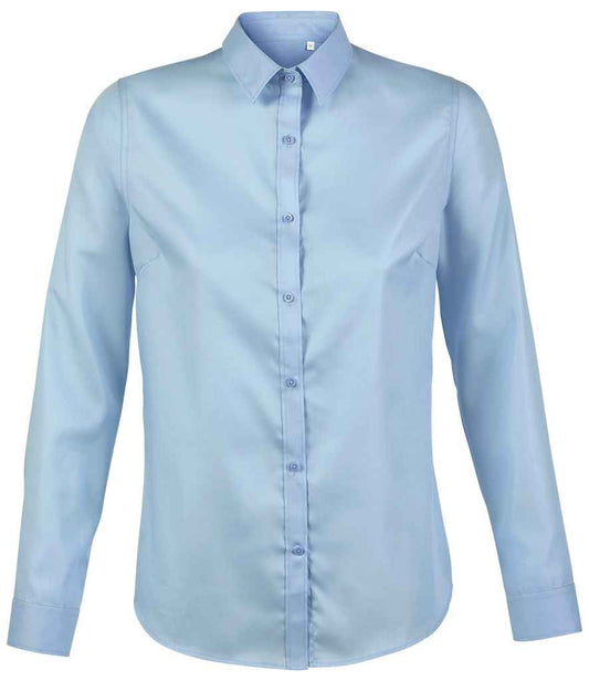 NEOBLU Ladies Blaise Long Sleeve Shirt | Soft Blue
