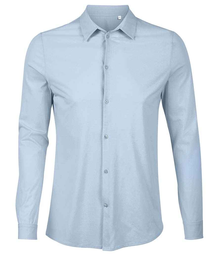 NEOBLU Balthazar Jersey Long Sleeve Shirt | Soft Blue