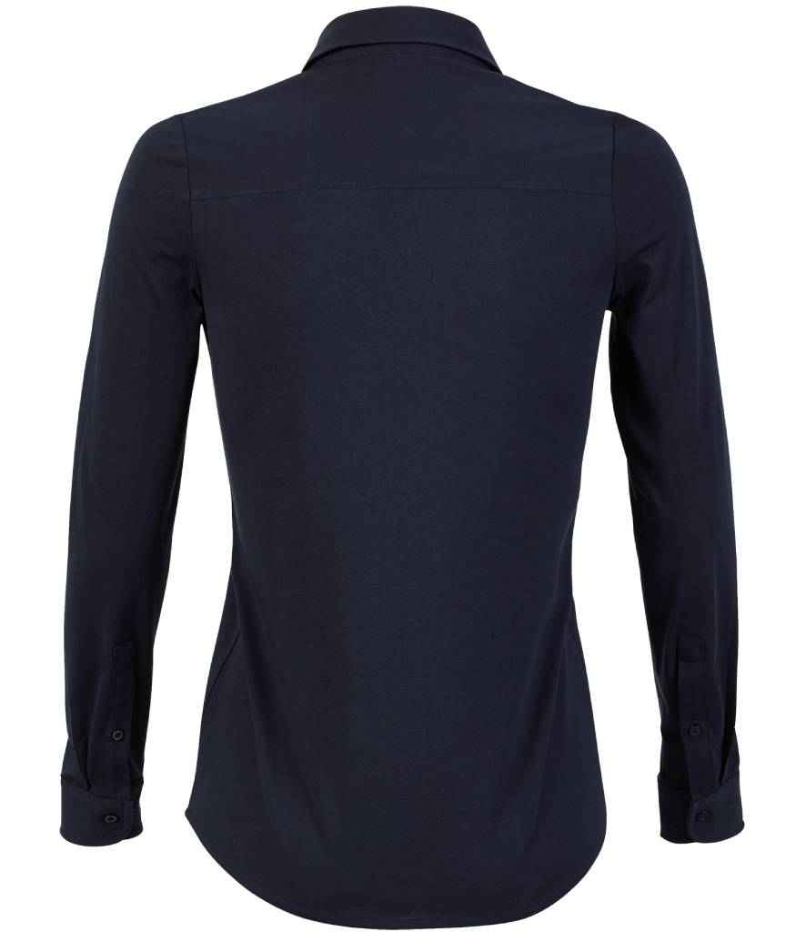 NEOBLU Ladies Balthazar Jersey Long Sleeve Shirt | Night Blue