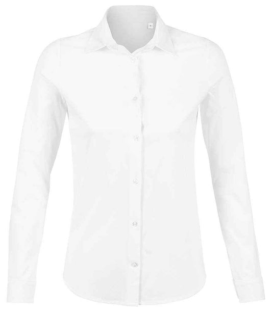 NEOBLU Ladies Balthazar Jersey Long Sleeve Shirt | Optic White