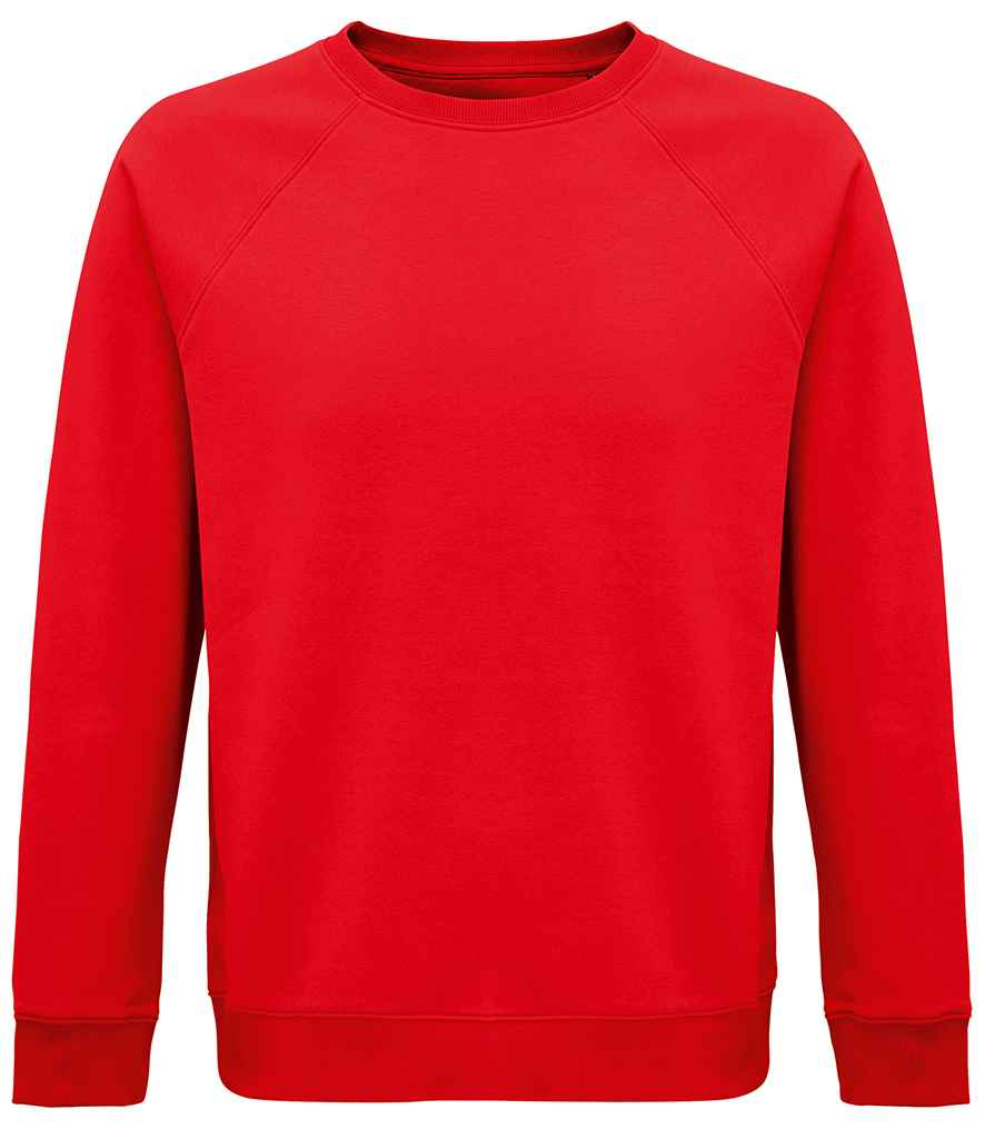 SOL'S Unisex Space Organic Raglan Sweatshirt | Red