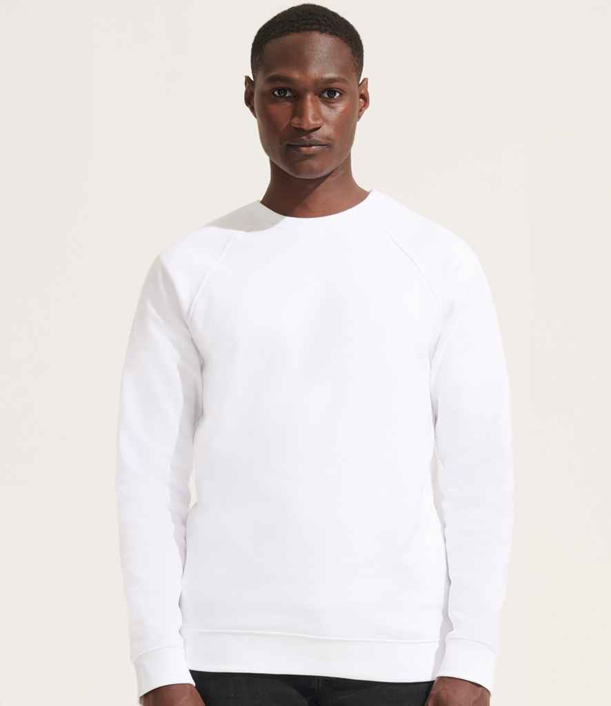SOL'S Unisex Space Organic Raglan Sweatshirt | White