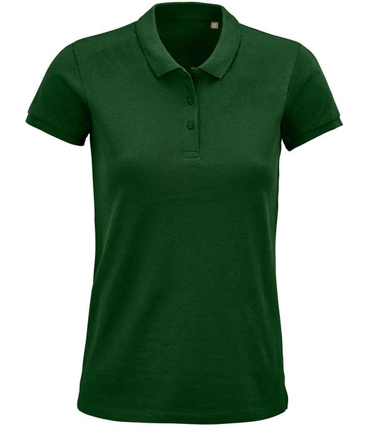 SOL'S Ladies Planet Organic Piqué Polo Shirt | Bottle Green